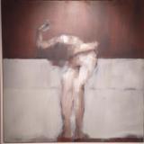 Oil painting of nude dancer