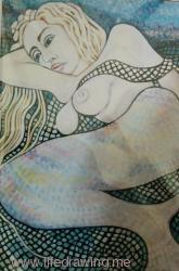 mermaid and net